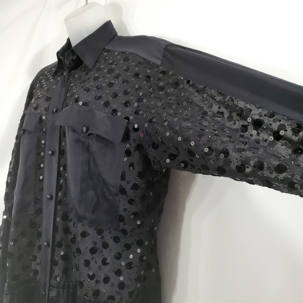 Escada Satin And Sequined Blouse - Picture 4 of 8